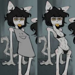1girls 2d 2d_(artwork) 2d_artwork anorexia anorexic anthro anthro_female anthro_only bikini bikini_bottom bikini_only bikini_top black_hair black_hair_female bra cat_ears cat_girl cat_humanoid cat_tail catgirl coat coat_only comparison emaciated fdipper2 female female_only flat flat_chest flat_chested freckles freckles_on_face furry furry_female furry_only furry_solo hairy hairy_pussy light_skin light_skinned_female oc original original_character pale-skinned_female pale_skin pubic_hair pubic_hair_peek skinny skinny_female solo solo_female solo_focus thong thong_bikini white-skinned_female white_skin white_skinned_female yellow_eyes yellow_tongue