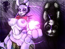 animatronic anthro areola big_breasts black_nose bow_tie breasts buckteeth drawkill_bonnie_(fnaf) eyelashes female five_nights_at_freddy's freddyker front_view fur genitals hi_res hollow_purple innie_vulva jujutsu_kaisen lagomorph leporid looking_at_viewer machine mammal meme nipples nude purple_areola purple_body purple_eyes purple_fur purple_nipples rabbit red_bow_tie robot rule_63 scottgames solo teeth thick_thighs vulva wide_hips