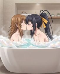 2girls age_difference ai_generated akeno_himejima bathing_together bathroom bathtub bubbles cheating_girlfriend cheating_lesbian cheating_wife cheating_with_mother cheating_with_mother-in-law closed_eyes cucked_by_lesbian cucked_by_mother cucked_lesbian female_only foam high_school_dxd kissing lesbian_kiss lesbian_milf milf milf_love_young_woman mother mother-in-law_and_daughter-in-law nude_female older_female_and_younger_female older_woman_and_younger_girl shared_bathing soap soap_bubbles steam venelana_gremory yuri
