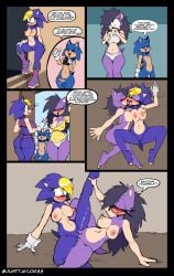absurd_res anthro archie_comics areola balls bernadette_hedgehog blood blotchy_areola blush blush_lines bodily_fluids boots bra breast_grab breast_squish breasts camel_toe camera clothing dialogue duo ejaculation english_text erection eulipotyphlan female female/female flaccid footwear foreskin genital_fluids genitals gesture gloves hand_gesture hand_on_breast handwear hedgehog hi_res humanoid_genitalia humanoid_penis incest_(lore) justtaylor kissing male mammal navel nipples nosebleed panties penis plump_labia precum queen_aleena_hedgehog scissor_position sega shoes sonic_(series) sonic_the_hedgehog_(archie) sonic_the_hedgehog_(comics) sonic_the_hedgehog_(series) sonic_underground speech_bubble squish sweat text thumbs_up tongue underwear vaginal_fluids vaginal_squirting vulva