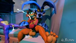 2025 3boys 3d absurd_res activision angle_view anthro bandicoot blue_body blue_fur bodily_fluids crash_(series) crash_bandicoot crossover cum cumshot detailed_background dragon ejaculation feet fur furniture g_bunn genital_fluids group hi_res humanoid kangaroo licking long_ears macropod male male/male male_only mammal marsupial mythological_creature mythological_scalie mythology nervous nervous_smile oral orange_body orange_fur paws purple_body ripper_roo scalie sex sitting sitting_on_another sleeping sofa sofa_sex spiral spyro spyro_the_dragon tired tongue tongue_out trio video_games yellow_body