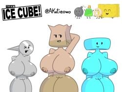 3girls 5boys akatieowo barf_bag_(bfdi) battle_for_bfdi battle_for_dream_island bfb bfdi bomby_(bfdi) bracelety_(bfdi) breasts donut_(bfdi) female firey_jr. gelatin_(bfdi) jacknjellify jnj male naily_(bfdi) nipples object_show object_show_community object_shows osc spongy_(bfdi) team_ice_cube!_(bfdi)