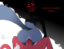 4_eyes anal anal_penetration anthro anthro_focus anthro_penetrated avian big_butt bird black_body black_feathers blitzo_(helluva_boss) butt demon demon_humanoid dialogue duo english_text erection faceless_character faceless_humanoid faceless_male feathers first_person_view fur genitals grey_anus grey_body grey_feathers grey_fur hand_on_knee hand_on_leg head_turned hellaverse helluva_boss humanoid humanoid_on_anthro humanoid_penetrating humanoid_penetrating_anthro humanoid_pov imp interspecies long_neck looking_at_another looking_at_partner looking_at_viewer looking_back looking_back_at_another looking_back_at_partner looking_back_at_viewer lube_on_penis male male/male male_anthro male_humanoid male_penetrated male_penetrating male_penetrating_male male_pov monster motion_lines multi_eye multicolored_body multicolored_feathers multicolored_skin nude nude_anthro nude_humanoid nude_male owl owl_demon penetrating_pov penetration penile penile_penetration penis penis_in_ass potatonebula power_bottom red_body red_eyes red_penis red_skin red_tail red_text sex signature solo_focus stolas_(helluva_boss) tail tail_feathers talking_to_another talking_to_partner talking_to_viewer text two_tone_body two_tone_feathers two_tone_skin white_body white_skin