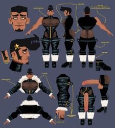3d 3d_model 3d_render arm_hair ass belt belts big_ass big_penis black_hair black_nail_polish black_nails boots bruno_(cxckparty) character_name character_sheet cxckparty english_text exposed_ass exposed_torso fur fur_boots fur_coat furred_boots furred_coat gold_earrings gold_jewelry golden_earrings hair_pin leather leather_bodysuit leather_boots leather_clothing leather_pants leather_suit low_poly male nipples penis penis_longer_than_legs penis_out pompadour pubes pubic_hair reference_sheet see-through_clothing see-through_top smile smiling star_(symbol) straps tights tightsuit veiny veiny_penis visible_nipples zipper
