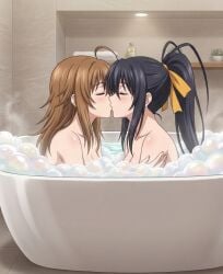 2girls age_difference ai_generated akeno_himejima bathing_together bathroom bathtub bubbles cheating cheating_girlfriend cheating_lesbian cheating_wife cheating_with_mother cheating_with_mother-in-law closed_eyes cucked_by_lesbian cucked_by_mother cucked_lesbian female_only foam high_school_dxd kissing lesbian_kiss lesbian_milf milf milf_love_young_woman mother mother-in-law_and_daughter-in-law nude_female older_female_and_younger_female older_woman_and_younger_girl shared_bathing soap soap_bubbles steam venelana_gremory yuri