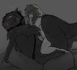 minecraft_horror muzzled oc stomach_bulge the_obsessed whimpering