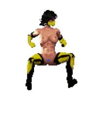 animated color colored edit edited female game_cg mortal_kombat pixel_art simple_background tagme tanya_(mortal_kombat) third-party_edit