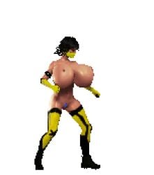 animated color colored edit edited female game_cg mortal_kombat pixel_art simple_background tagme tanya_(mortal_kombat) third-party_edit