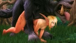 1animal 1boy 1girls 3d ahe_gao all_fours alori animated areolae bestiality blizzard_entertainment blonde_hair blood_elf bob_the_wolf bouncing_breasts breasts canine elf female female_on_feral feral forest from_behind interspecies larger_feral male moaning nipples noname55 nude open_mouth penetration sex size_difference sound source_filmmaker spread_legs straight tattoo tongue_out v_spread_legs video voice_acted voicelikecandy wolf world_of_warcraft zoophilia