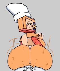 1boy 1girls ass badware_(die_of_death) big_ass big_breasts bottomless cookieware_(die_of_death) cum cum_inside die_of_death_(roblox) large_ass looking_at_viewer looking_back motion_lines pov r4mel reverse_cowgirl_position roblox roblox_game robloxian screen_face sex sideboob source_request tagme vaginal_penetration