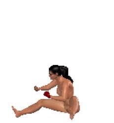 3d animated color colored edit edited game_cg gif lara_croft mod mortal_kombat pixel_art simple_background tagme third-party_edit tomb_raider transparent_background