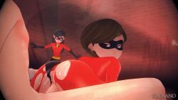 1boy 1girls 3d animated animation cowgirl_position elastigirl helen_parr kadsano ntr tagme the_incredibles the_incredibles_2 video violet_parr