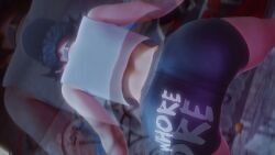 3d_animation animated ass big_ass black_eyeliner black_eyes choker dancing female_only flat_chest hip_sway huge_ass kishi mp4 music oc original original_character shaking_ass slut smug smug_smile sound spats tagme teenage_girl teenager thong tomboy twerking video white_shirt whore