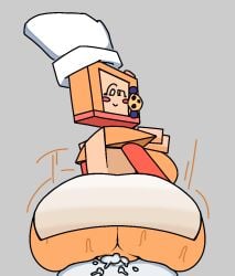 1boy 1girls ass badware_(die_of_death) big_ass big_breasts clothing cookieware_(die_of_death) cum cum_inside die_of_death_(roblox) functionally_nude large_ass looking_at_viewer looking_back motion_lines pov r4mel reverse_cowgirl_position roblox roblox_game robloxian screen_face sex sideboob source_request tagme vaginal_penetration