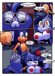 anal anal_sex anal_stretching anus big_breasts big_penis breasts canine clothing cloudz comic dialogue duo english_text female gloves heart hedgehog huge_breasts huge_cock lupe_the_wolf male mammal nipples nude penetration penis sonic_(series) sonic_the_hedgehog sonic_the_hedgehog_(archie) sonic_the_hedgehog_(comics) spread_anus spreading straight superbunnygt tears text tongue tongue_out video_games wolf