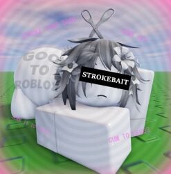 1girls 3d ass baronaces bent_over big_ass censored_eyes english_text female female_only goon_caption nude roblox roblox_avatar robloxian solo source_request tagme text