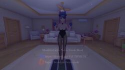 1_minute_long 3d_animation animated blue_hat blush breasts bunnysuit cappie_(miside) casual cool_mita_(miside) female footwear full_body gloves handwear handwear_and_footwear_only hat highres human large_breasts long_hair longer_than_30_seconds miside mita_(miside) mod music neko pale_skin purple_hair smile sound tagme teardrop_facial_mark teeth thick_thighs thighhighs upper_teeth_only very_long_hair video