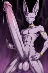 ai_generated balls beerus big_balls big_penis cock cocky69 dragon_ball_super excessive_size god_of_destruction hyper_penis long_penis male_focus muscles muscular muscular_anthro penis veiny_penis