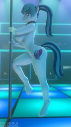 3d_(artwork) 4k 9:16 absurd_res anthro anthrofied blue_hair breasts dancing digital_media_(artwork) equestria_girls equid equine female foxventus friendship_is_magic hair hasbro hi_res mammal my_little_pony nipples nude pole pole_dancing solo sonata_dusk