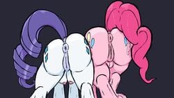 anus ass big_butt crotchboobs duo equine female feral friendship_is_magic horse mammal my_little_pony nipples pinkie_pie_(mlp) poneboning pony presenting presenting_anus presenting_pussy pussy raised_tail rarity_(mlp) rear_view