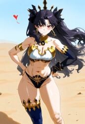 ai_generated big_ass black_hair curvy_female fate/grand_order fate_(series) gintoai ishtar_(fate) sexy_body tohsaka_rin