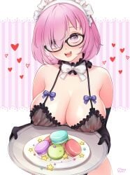 1girls areolae blush blush_face blush_lines blushed_face blushing_at_viewer blushing_face blushing_female breasts busty busty_female busty_girl cleavage dot_nose fair_skin fate/grand_order fate_(series) female female_focus female_only fingers glasses glasses_off glasses_on_face glasses_on_forehead glasses_on_head hair_between_eyes high_resolution highres large_breasts light-skined_female light-skinned light-skinned_female light_skin light_skin_female light_skinned light_skinned_female looking_at_viewer mash_kyrielight nieow-san nipples open_mouth open_mouth_smile parted_lips pink_eyebrows pink_hair pink_hair_female purple_eyes purple_eyes_female short_hair shoulders smile smiley_face smiling smiling_at_viewer smooth_skin solo standing tongue upper_body upper_teeth