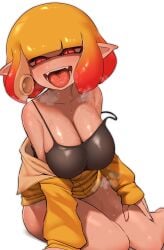 1girls 2025 agent_4_(splatoon) bare_legs bare_shoulders barely_clothed big_breasts black_bra bra bra_strap breasts cleavage crazy crazy_eyes crazy_girl crazy_smile female female_focus female_only gradient_hair hand_on_thigh horny horny_female huge_breasts inkling inkling_girl jacket jacket_open jacket_partially_removed light-skinned_female light_skin looking_at_viewer musk musk_clouds musky nobunagapero png pointy_ears red_eyes red_hair seducing seduction seductive seductive_eyes seductive_gaze seductive_look seductive_mouth seductive_pose seductive_smile sexy shoulders simple_background sitting smile smiling smiling_at_viewer solo solo_focus splatoon splatoon_(series) splatoon_2 sweat sweatdrop sweating_female sweaty sweaty_body tentacle tentacle_hair tongue tongue_out white_background yellow_hair