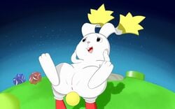 anus female lagomorph mammal mario mario_(series) nintendo offscreen_character pussy rabbit star_bunny super_mario_galaxy video_games yumei