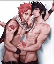 2boys abs anal anal_sex animated erection fairy_tail gay gray_fullbuster male male_only natsu_dragneel nude nude_filter penis sakimichan sex uncensored yaoi