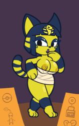 alternate_breast_size animal_crossing ankha breasts feline female mammal nintendo solo video_games zaldenvire