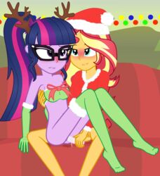 2girls accurate_art_style animated dildo equestria_girls female female_only friendship_is_magic hasbro my_little_pony randomtriples sci-twi sunset_shimmer twilight_sparkle_(mlp) yuri