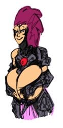 armor darksiders_3 fury_(darksiders) gigantic_breasts huge_breasts kevemperor nephilim xelbaxexilex