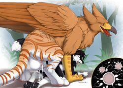 2017 4_toes all_fours anthro anthro_on_feral aurys avian balls beak big_balls big_dom_small_sub black_fur black_hair black_nose canine cum cum_drip cum_in_pussy cum_inside digitigrade doggy_style dripping duo feathers female female_on_feral feral feral_penetrating_anthro from_behind from_behind_position fur grey_eyes gryphon hair impregnation kneeling male male_penetrating mammal milkyway mounting multicolored_fur multiple_ova open_mouth outside ovum panting pawpads paws penetration penis pussy sex sharp_teeth simple_background size_difference sperm_cell straight teeth text toes tongue tongue_out truegrave9 two_tone_fur vaginal_penetration white_background white_fur wings wolf yellow_eyes zoophilia