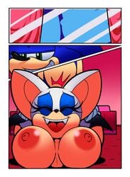 bat big_breasts breasts cloudz comic female hedgehog huge_breasts male mammal rouge_the_bat sonic_(series) sonic_the_hedgehog superbunnygt