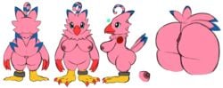 2018 3_toes alfa_quinto_(artist) animal_genitalia areola ass avian beak big_breasts big_butt bird biyomon breasts claws cloaca collar digimon digimon_(species) feathered_wings feathers female feral genital_slit inverted_nipples looking_at_viewer model_sheet nipples non-mammal_breasts nude pussy simple_background slightly_chubby slit smile solo standing tail_feathers thick_thighs toe_claws toes voluptuous wide_hips winged_arms wings