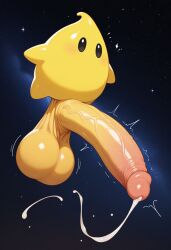 1boy ai ai_generated ball_with_hyper_features balls ballsack big_balls big_cock big_dick big_penis big_testicles cock cock_out cum cum_rope cum_string dick dick_out dot_eyes flaccid flaccid_penis floating flying gigantic_penis huge_balls huge_cock huge_testicles hyper hyper_balls hyper_cock hyper_dick hyper_penis hyper_testicles large_balls large_cock large_dick large_penis large_testicles leaking_cum luma male male_focus male_only mario_(series) massive_balls massive_cock massive_dick massive_penis nintendo penis penis_bigger_than_body penis_bigger_than_head penis_longer_than_body penis_out sagging_balls sagging_testicles saggy_balls scrotum small_but_hung solo solo_focus solo_male star testicles veiny_penis yellow_star