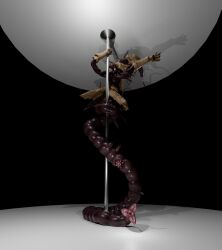 3d_(artwork) anthozoan armor blender_(artwork) blender_cycles breib_(meandraco) breirb clothing cnidarian colony coral dancing darkthemechair digital_media_(artwork) female gauntlets genitals gloves group handwear hi_res hivemind male marine mask meandraco pole pole_dancing puppet solo tail tail_mouth unusual_anatomy unusual_genitalia unusual_tail worm