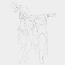 bracelet bracelets breasts collar crown ds_dirty female floating_crown floating_headgear floating_object hair large_ass large_breasts large_penis male miasma_(pinkmoth) penis precum sex short_playtime sketch spikes thick_thighs thigh_job thigh_sex thights tongue