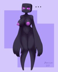 ... 2020 absurd_res areola bepinips big_breasts biped blush breasts digital_media_(artwork) enderman enderwoman female female_only fingers genitals hi_res humanoid looking_at_viewer microsoft minecraft mojang nipples not_furry nude purple_eyes purple_nipples pussy rule_63 simple_background solo standing video_games watermark xbox_game_studios