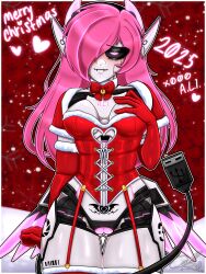 ali_(cute_deth) artist_self-insert artist_signature artist_upload bedroom_eyes bioluminescence bioluminescent_pussy christmas christmas_clothing christmas_outfit cute_deth emo_hair emo_robot exposed_pussy lingerie looking_at_viewer machine machine_girl mechanical_wings revealing_clothes robot robot_girl self_insert skimpy skimpy_outfit succubus_horns succubus_wings usb_tail
