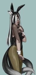 1girls breasts breasts_out bunny_costume bunny_ears bunny_girl bunnysuit cookies_n_cream_(glacierclear) female female_only fox fox_ears fox_girl foxtrot_(glacierclear) hadmyway kitsune kitsunemimi medium_breasts nipple_slip nipples pinup small_breasts tits_out