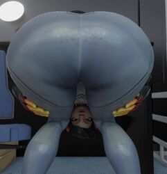3d animated ass ass_focus ass_shake bent_over big_ass black_hair bodysuit female from_behind huge_ass jiggle kishi leaning leaning_forward looking_at_viewer marvel marvel_rivals no_sound peni_parker peni_parker_(marvel_rivals) shiny shiny_clothes short_hair skin_tight smile solo spider-man_(series) tagme video