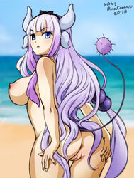 1girls 2018 5_fingers aged_up anus areolae beach big_ass big_breasts big_butt blue_eyes breasts butt dat_ass day dragon_girl dragon_horns dragon_humanoid dragoness erect_nipples female female_only frown genitals hair hair_beads hentai_foundry hime_cut horn horns humanoid humanoid_genitalia humanoid_hands humanoid_pussy humanoid_vagina kanna_kamui long_hair looking_back minacream miss_kobayashi's_dragon_maid nipples nude ocean older outdoors pose presenting presenting_anus presenting_ass presenting_butt presenting_hindquarters presenting_pussy presenting_vagina purple_hair pussy seaside sky solo standing tail thick thick_ass thick_thighs very_long_hair violet_hair voluptuous water wide_hips