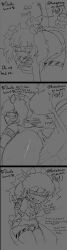 blush blush_lines breasts bulge bulge_through_clothing cheating cheating_girlfriend cum futa_on_female futanari glitch_productions j_(murder_drones) kookieprinzz murder_drones orgasm sweat sweating sweaty thigh_job thighs uncolored uzi_(murder_drones)
