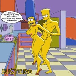 ! 1boy 1boy1girl 1girls aged_up alternate_breast_size animated areolae arm_grab arms_held_back artist_name ass balls bart_simpson big_ass big_hair big_penis birthday_cake blue_hair bouncing_breasts breasts bustilda_(artist) cake color curvy detailed_background dialogue duo english english_dialogue english_text eyelashes female from_behind from_behind_position full_body full_color hourglass_figure human incest indoors kitchen large_breasts long_hair looking_back male marge_simpson milf mother mother_and_son navel necklace nipples nude nude_female pearl_necklace penetration penis pink_nipples sex shoes side_view son speech_bubble standing standing_sex straight text the_simpsons thrusting tiptoes toned vaginal_penetration very_long_hair wrist_grab yellow_skin