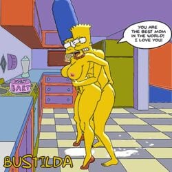 ! 1boy 1boy1girl 1girls aged_up ahe_gao alternate_breast_size animated areolae arm_grab arms_held_back artist_name ass balls bart_simpson big_ass big_hair big_penis birthday_cake blue_hair bouncing_breasts breasts bustilda_(artist) cake clenched_teeth creampie cum cum_explosion cum_in_pussy cum_inside cum_on_floor curvy detailed_background dialogue duo english_text excessive_cum eyelashes female full_body hourglass_figure human incest indoors kitchen large_breasts long_hair looking_back male marge_simpson milf mother mother_and_son navel necklace nipples nude open_mouth panting pearl_necklace penis pink_nipples rolling_eyes sex shoes side_view son speech_bubble standing standing_sex straight text the_simpsons thrusting tiptoes toned tongue tongue_out torso_grab vaginal_penetration very_long_hair wrist_grab yellow_skin