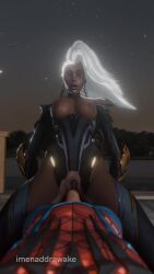1boy 1boy1girl 1girls 3d big_ass big_breasts breasts brown-skinned_female brown_body brown_skin cowgirl_position curvaceous curvy curvy_figure dark-skinned_female dark_skin delalicious3 female female_on_top hips hourglass_figure huge_ass huge_breasts imenaddrawake large_ass large_breasts legs light-skinned_male light_skin male male/female marvel marvel_comics marvel_rivals mature mature_female mature_male mutant mutant_(marvel) ororo_munroe penis peter_parker riding riding_penis sex slim_waist sound spider-man spider-man_(marvel_rivals) spider-man_(series) storm_(marvel_rivals) storm_(x-men) straight tagme thick thick_hips thick_legs thick_thighs thighs video voice_acted voluptuous waist white_hair wide_hips x-men