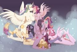 1boy 2018 5girls alicorn anal anthro anthrofied anus ass ass_grab big_breasts bisexual black_hair blonde_hair breast_size_difference breasts closed_eyes cowgirl_position crossover cunnilingus cutie_mark dagmell dipstick_tail equine facesitting feathered_wings feathers feet female flurry_heart_(mlp) friendship_is_magic furry group group_sex hair hand_on_thigh hi_res horn horse incest interspecies kiss kissing kneeling leo_(velociripper) long_hair looking_back lying male mammal multicolored_hair multicolored_tail my_little_pony nintendo nude on_back on_front on_top oral orgy original_character penis pokémon_(species) pokemon pokemon_gsc pony princess_cadance_(mlp) princess_celestia_(mlp) princess_luna_(mlp) pussy pussy_juice pussy_juice_string rear_view reverse_spitroast sex siblings sister sisters small_breasts smeargle soles tail_tuft toes tongue tongue_out tuft twilight_sparkle_(mlp) unicorn vaginal_penetration video_games wings yuri