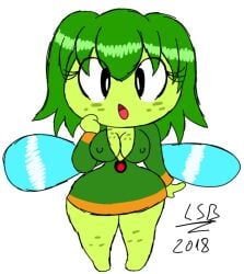 adorable cute fully_clothed green_hair green_skin human humanoid medium_breasts murfy rayman_(series) rayman_2:_the_great_escape rayman_3:_hoodlum_havoc rayman_origins rule63 shortstack small_breasts thick_thighs