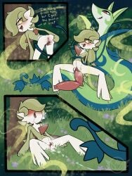 2_penises 3_panel_comic animal_genitalia animal_penis anonymous_gardevoir anus bent_over big_clitoris blush blush_lines bodily_fluids body_blush breath clitoris comic cum cum_in_vagina cum_inside cum_spurt cum_trail cuntboy cuntboy/male dialogue drooling drooling_tongue duo ear_piercing ear_ring fan_character feral feral_penetrating forest forest_background gardevoir generation_3_pokemon generation_5_pokemon genital_fluids genitals grass green_body green_hair hair hemipenes hi_res humanoid impregnation inflation intersex intersex/male leaning_on_tree looking_back looking_pleasured male multi_genitalia multi_penis nature nature_background nintendo onomatopoeia ovum panting penetration penis pheromones piercing plant pokemon pokemon_(species) pollen presenting pussy pussy_blush red_eyes reptile restrained_arms restrained_by_vines restrained_waist ring_piercing saliva scalie serperior shiny_pokemon snake snake_penis sound_effects sperm_cell spread_legs spread_vulva spreading text trans_(lore) trans_man_(lore) tree unusual_anatomy unusual_genitalia unusual_penis vaginal_fluids vines vulva vulva_blush white_body yellow_eyes